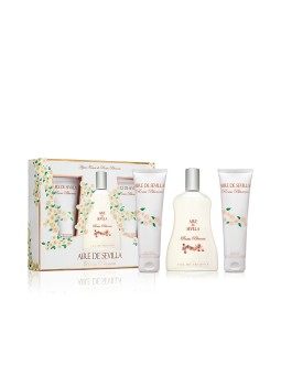 Aire Sevilla SET DI 3 ROSE BIANCHE SEVILLE AIR Eau de Toilette vaporizer 100 ml + gel 150 ml + body 100 ml donna