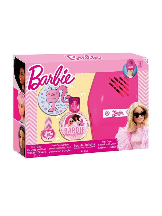 Cartoon Set di 4 pezzi di Barbie Eau de Toilette spray 50 ml + Nail polish 3.5 ml + Nail decoration + Nail dryer donna
