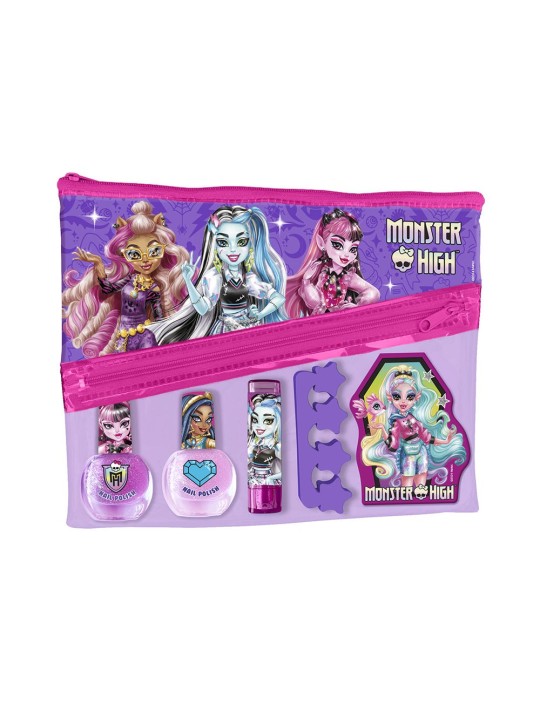 Monster High SET DI BELLEZZA MONSTER HIGH 5 PEZZI 2 esmaltes de uñas + 1 labial + separador de dedos + estuche unisex