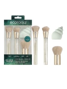Ecotools SET DI PENNELLI E SPUGNETTE DA TRUCCO SEA GEMS 4 pezzi unisex