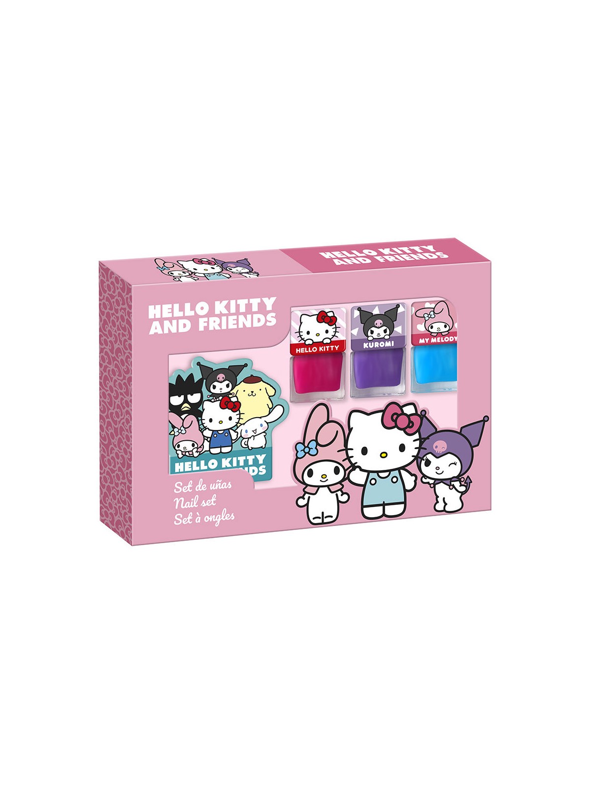 Lorenay SET DI UNGHIE HELLO KITTY E AMICI 3 PEZZI 3 nail polishes unisex
