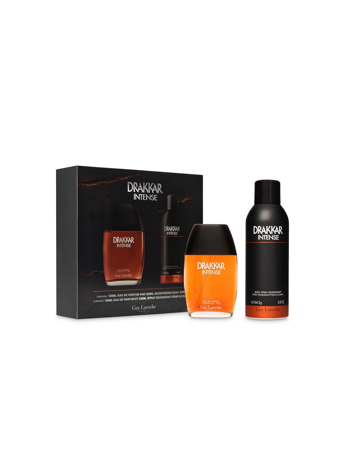Drakkar Set DRAKKAR INTENSE da 2 pezzi Eau de Parfum spray 100 ml + deo vapo 200 ml uomo