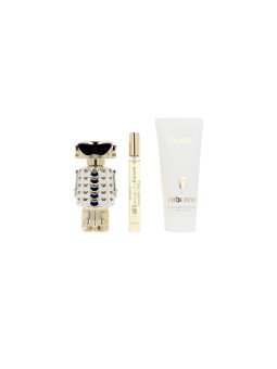 Rabanne Set FAME da 3 pezzi Eau de Parfum spray 50 ml + Perfumed Body Lotion 100 ml + Fame Eau de Parfum spray 10 ml unisex