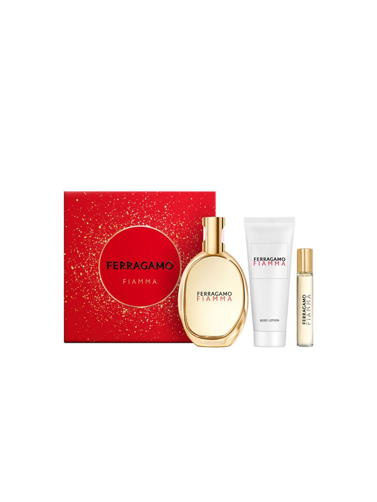 Salvatore Ferragamo Set FIAMMA da 3 pezzi Eau de Parfum spray 100 ml + Body Lotion 50 ml + Eau de Parfum spray 15 ml donna