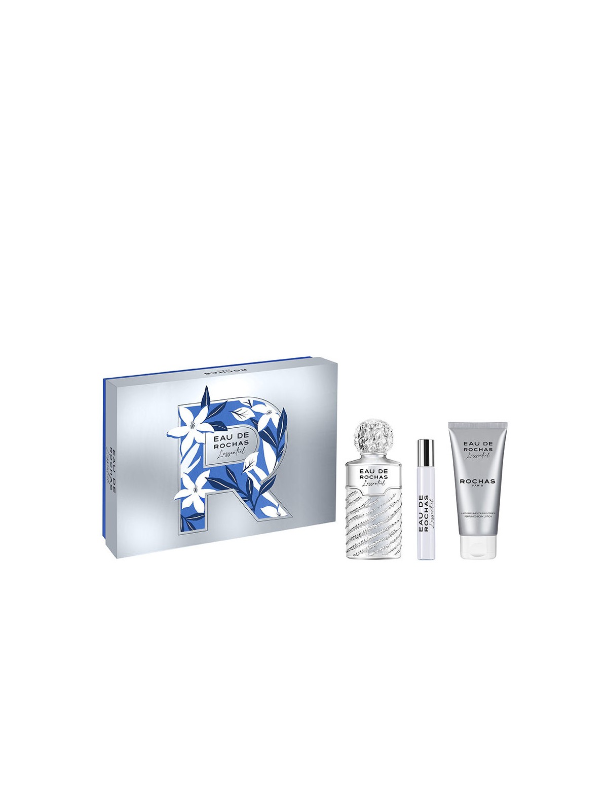 Rochas Set L'ESSENTIEL da 3 pezzi Eau de Parfum spray 100 ml + Body Lotion 100 ml + Eau de Parfum spray 20 ml donna