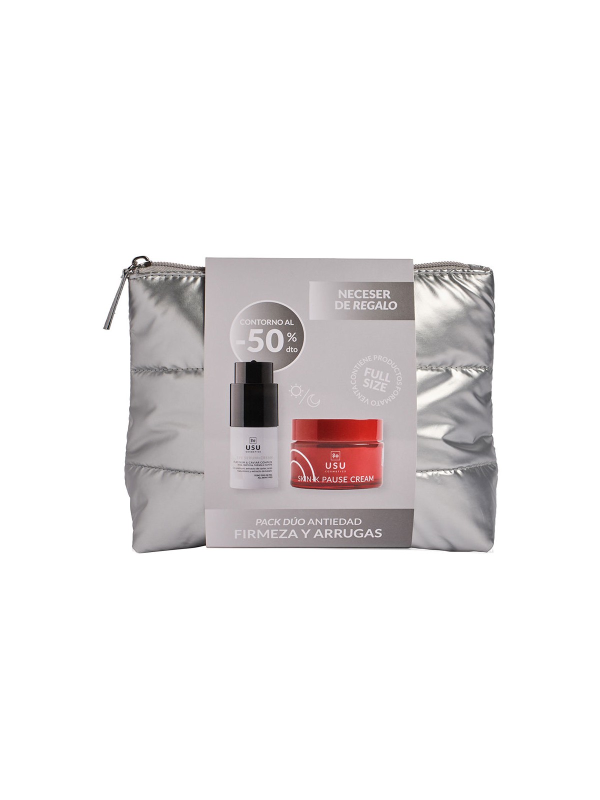Usu Cosmetics Set Skin-K Pause Crema + Siero 2 pezzi Cream 50 ml + Eye contour cream 15 ml + Toiletry bag 1 unit unisex