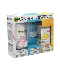 Garnier Set SKINACTIVE YOUR ESSENTIALS da 3 pezzi Micellar Water 400 ml + Tissue Mask 28 gr + Anti-stain Serum 30 ml unisex