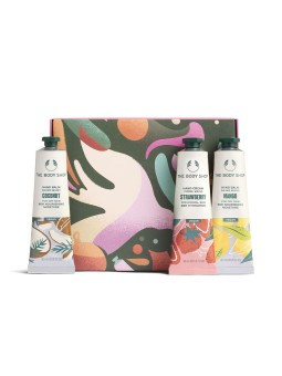 The Body Shop SET TRIO PER LA CURA DELLE MANI 3 pezzi 2 hand balms 30 ml + hand cream 30 ml unisex