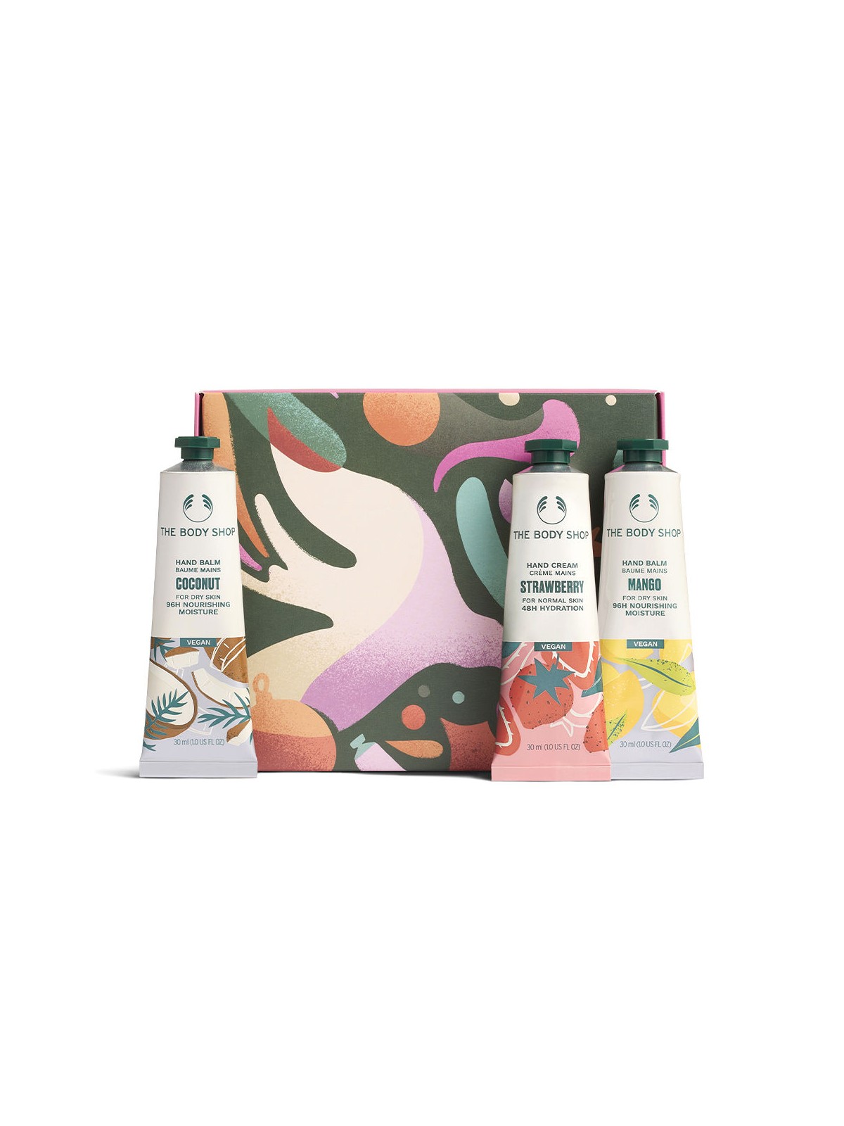 The Body Shop SET TRIO PER LA CURA DELLE MANI 3 pezzi 2 hand balms 30 ml + hand cream 30 ml unisex