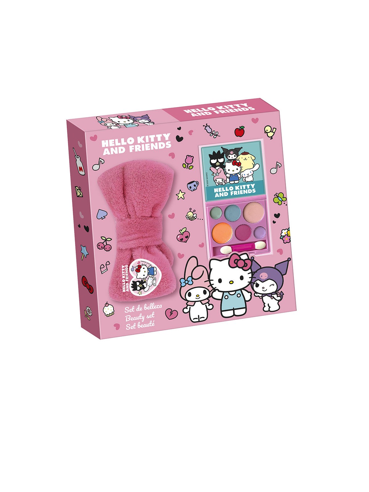 Lorenay SET TRUCCHI HELLO KITTY E AMICI 2 pezzi turban hair + eyeshadow palette unisex