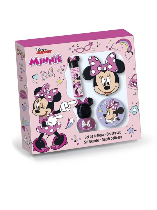 Lorenay SET TRUCCHI MINNIE BEAUTY 4 PEZZI nail polish + lipstick + mirror + nail file unisex