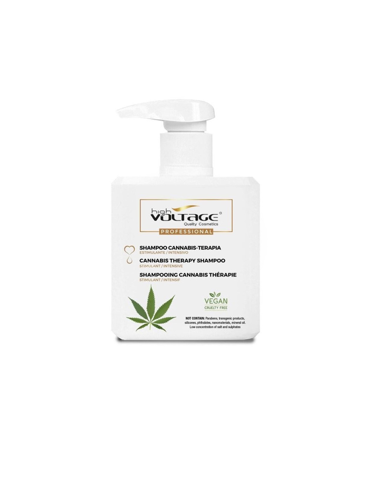 Voltage Cosmetics Shampoo alla cannabis - Shampoo terapeutico 500ml unisex