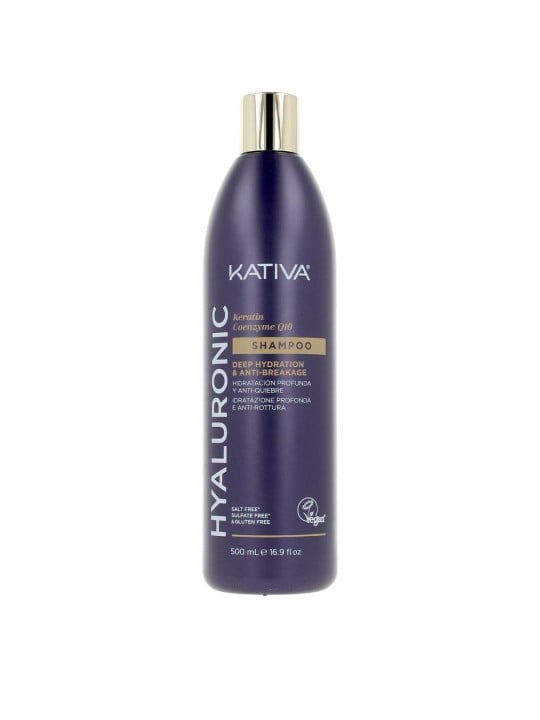 Kativa Shampoo con acido ialuronico, cheratina e coenzima Q10, 500ml donna