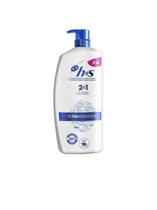 Head & Shoulders Shampoo e balsamo antiforfora H&S CLASSIC con dosatore a pompa 2 in 1, 1000ml. unisex