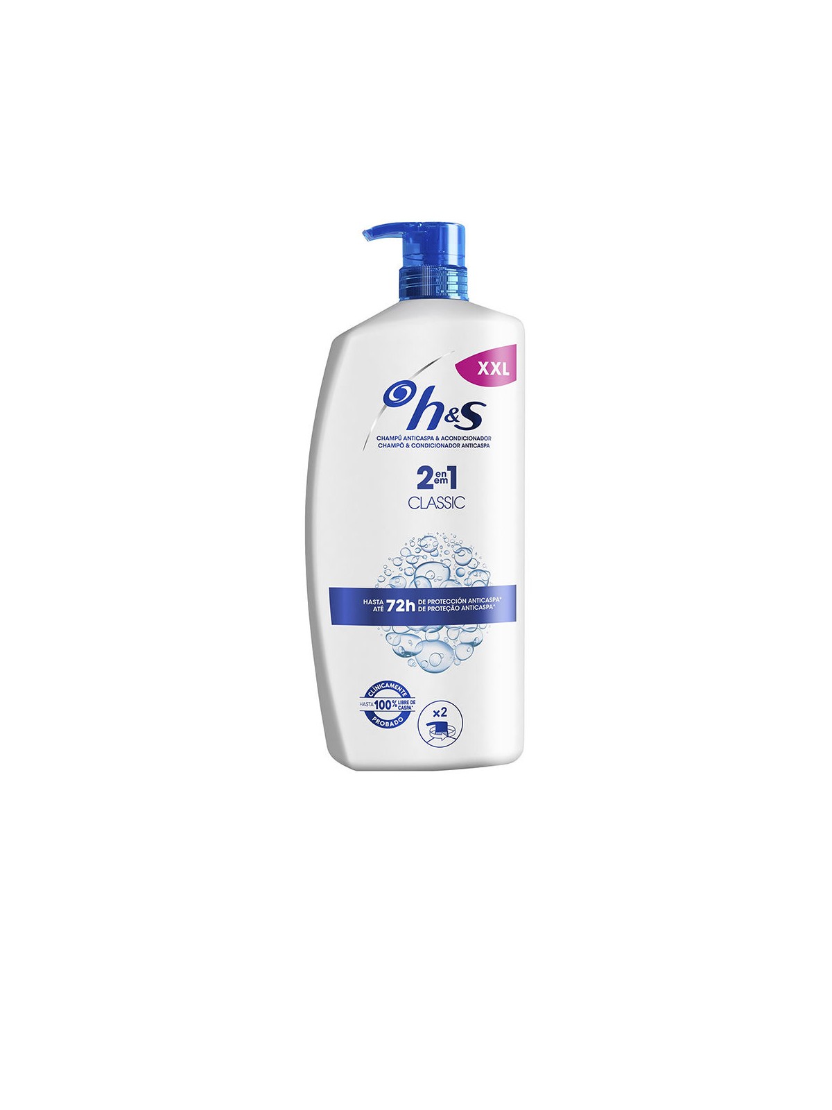 Head & Shoulders Shampoo e balsamo antiforfora H&S CLASSIC con dosatore a pompa 2 in 1, 1000ml. unisex