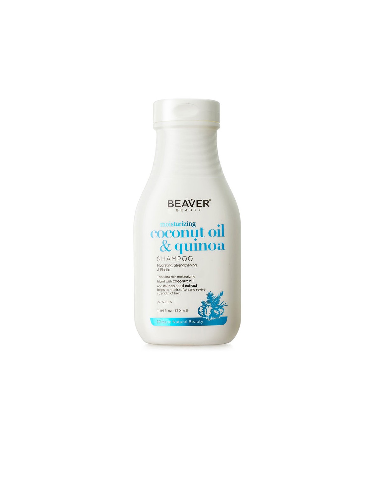 Beaver Shampoo idratante all'olio di cocco e quinoa 350ml unisex