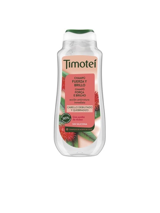 Timotei Shampoo TIMOTEI Strength and Shine con olio di ricino e olio di cocco per capelli deboli e fragili 300ml unisex