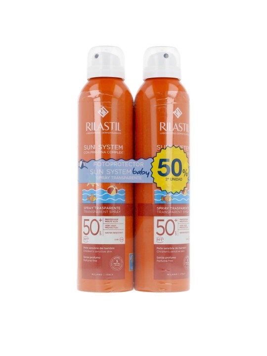 Rilastil Sistema solare SPF50+ Baby, spray trasparente, confezione da 2 x 200ml 2 x 200 ml unisex