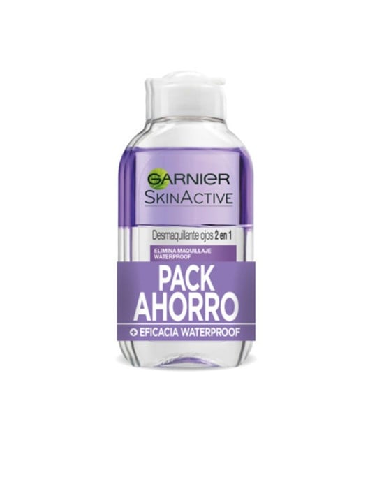 Garnier SKINACTIVE Struccante occhi 2 in 1, confezione da 2 x 125ml unisex