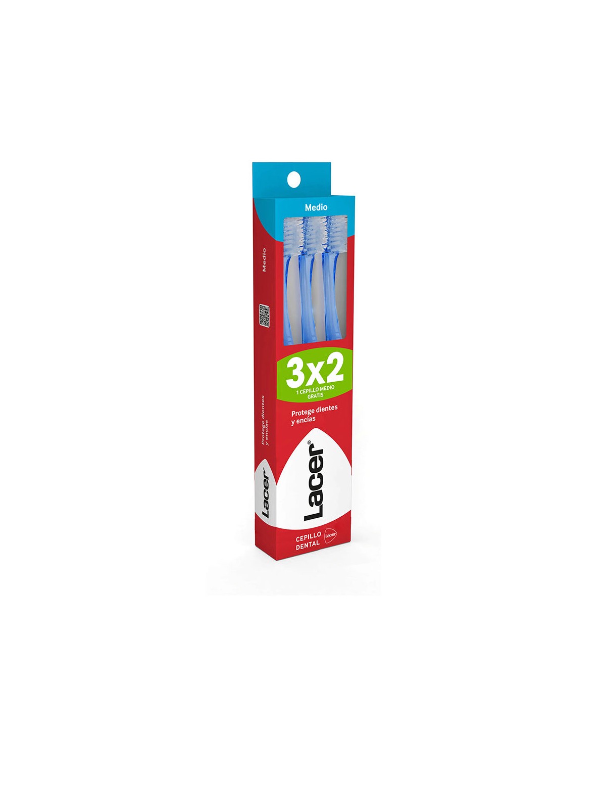 Lacer Spazzolini da denti di medie dimensioni, confezione da 3 pezzi unisex