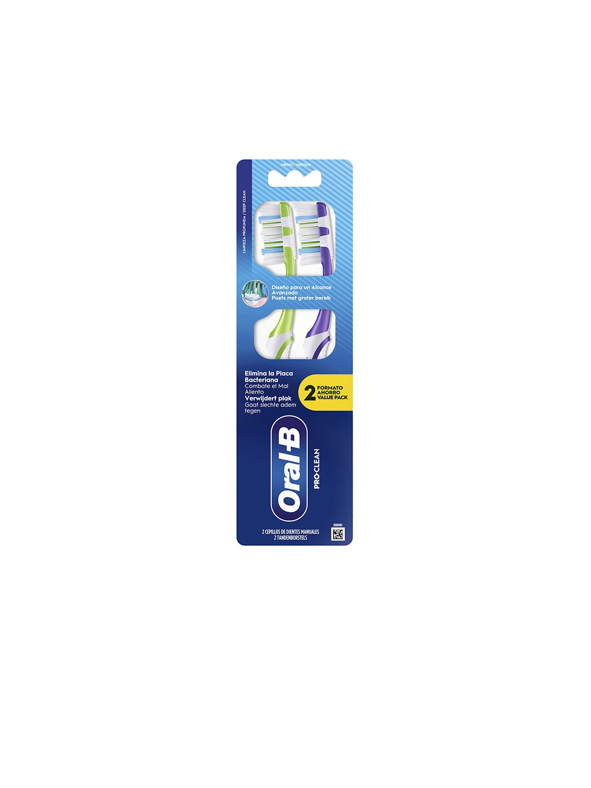 Oral-b Spazzolino PROCLEAN PLAQUE REMOVER 40 n.medio 2 unità unisex