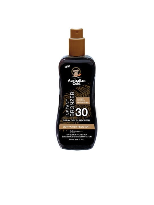 Australian Gold Spray gel solare SPF30 con autoabbronzante istantaneo 100ml unisex