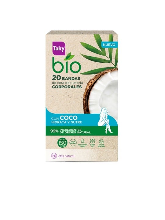 Taky Strisce depilatorie BIO COCO per il corpo, 20 pezzi donna