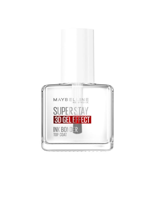 Maybelline SUPERSTAY smalto trasparente effetto gel 3D, top coat di fissaggio per unghie, 12ml unisex