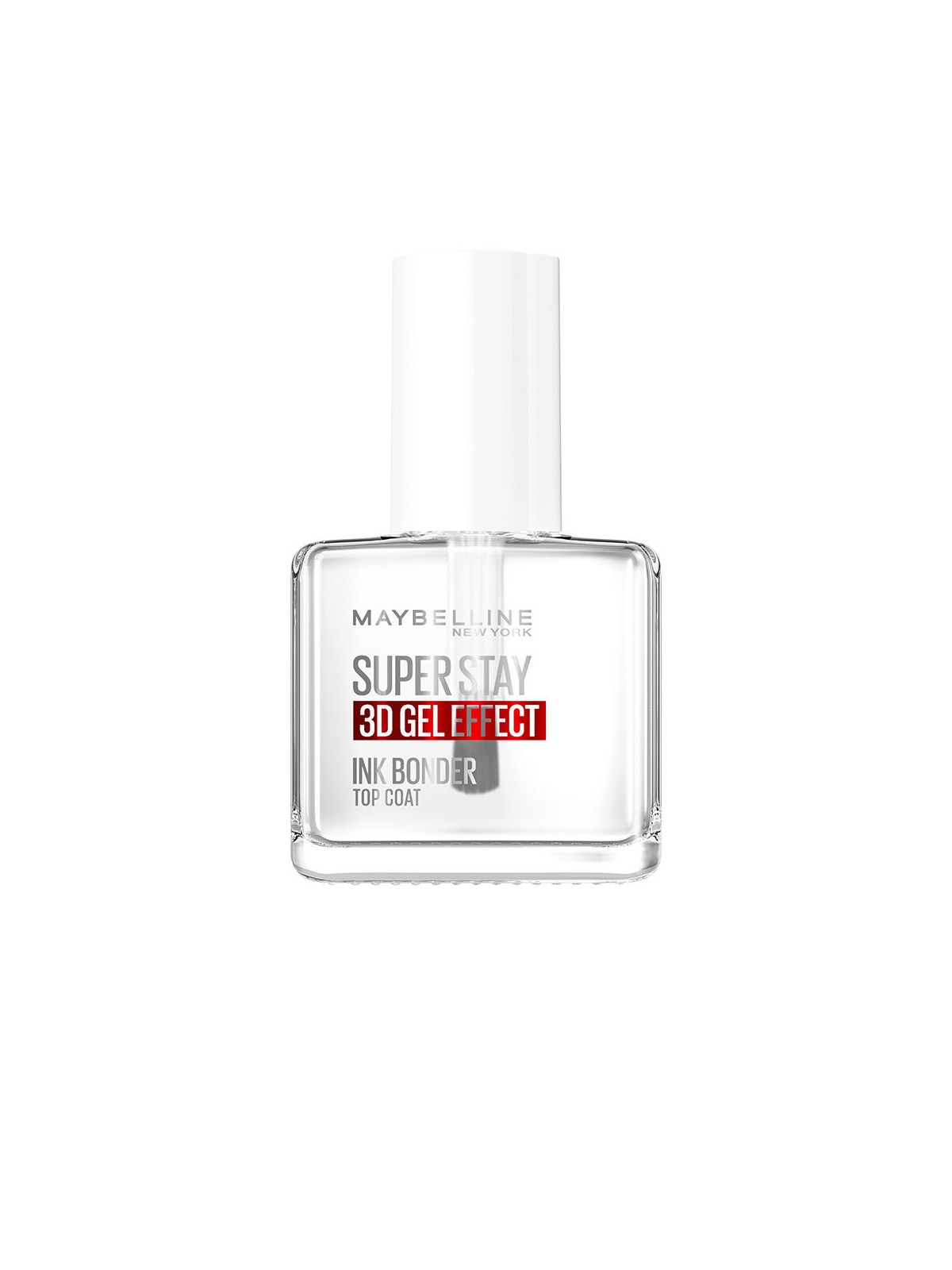 Maybelline SUPERSTAY smalto trasparente effetto gel 3D, top coat di fissaggio per unghie, 12ml unisex