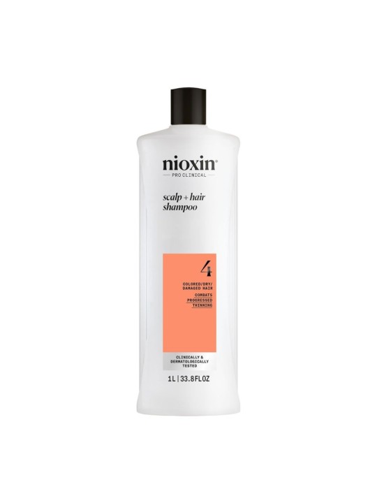 Nioxin SYSTEM 4 - Shampoo - Capelli Tinti e Danneggiati con Trattamento Anti-Indebolente Avanzato 1000ml unisex