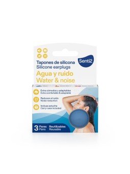 Senti2 Tappi per le orecchie in silicone resistenti all'acqua e al rumore, confezione da 3 pezzi unisex