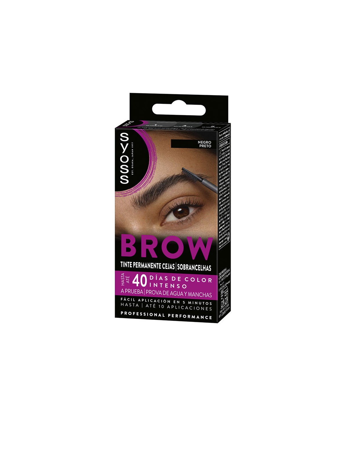 Syoss Tinta permanente per sopracciglia n.Nero 1 pezzo unisex
