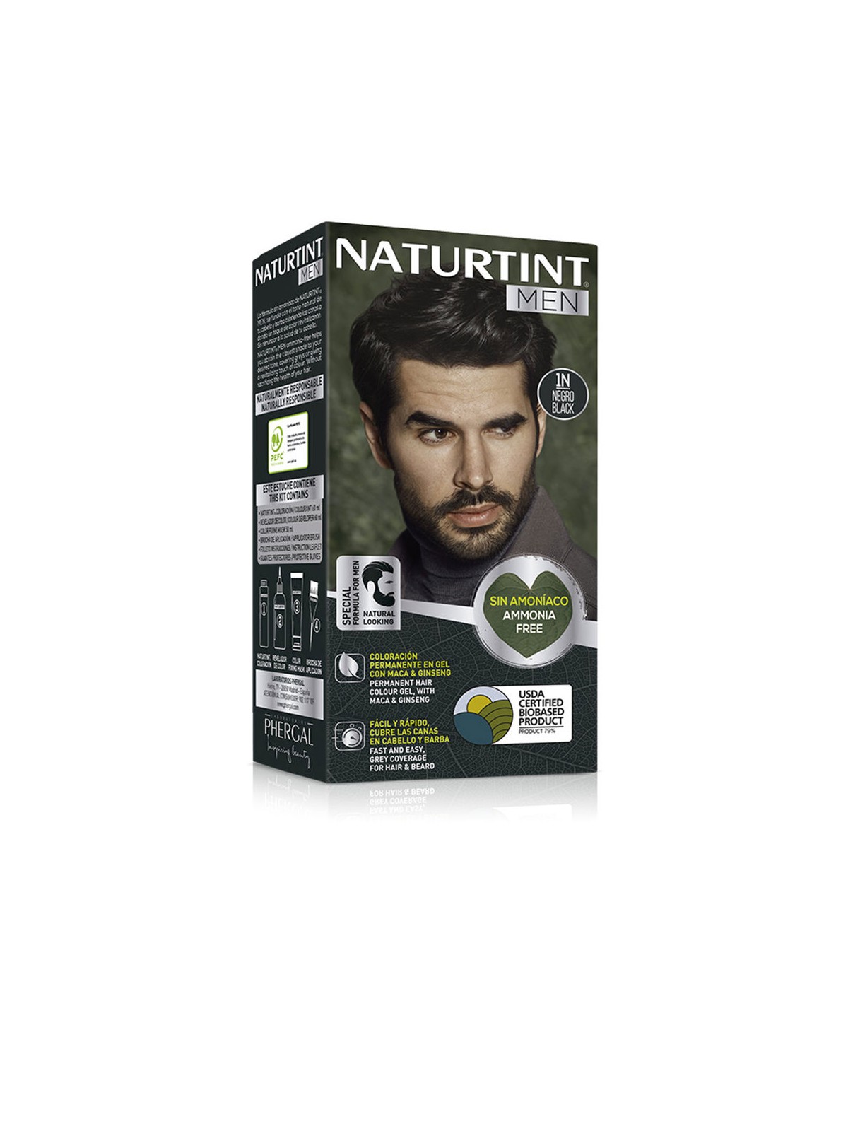 Naturtint Tintura NATURTINT MEN senza ammoniaca n.1Nnero 1 u uomo