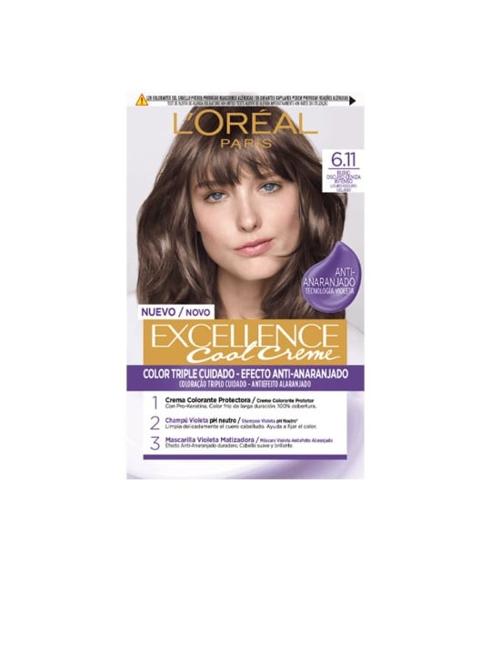 L'Oréal Paris Tintura per capelli EXCELLENCE COOL n.6.11 - biondo cenere scuro 192ml donna