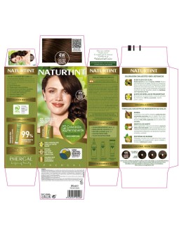 Naturtint Tintura per capelli NATURTINT senza ammoniaca n.4W-Castano Scuro Radioso 170ml unisex