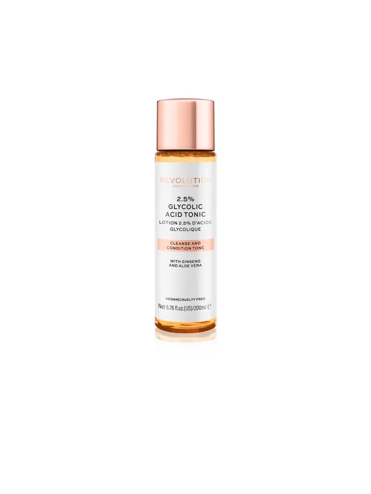 Revolution Skincare Tonico all'acido glicolico 2,5% deterge e idrata la pelle. 200ml. unisex