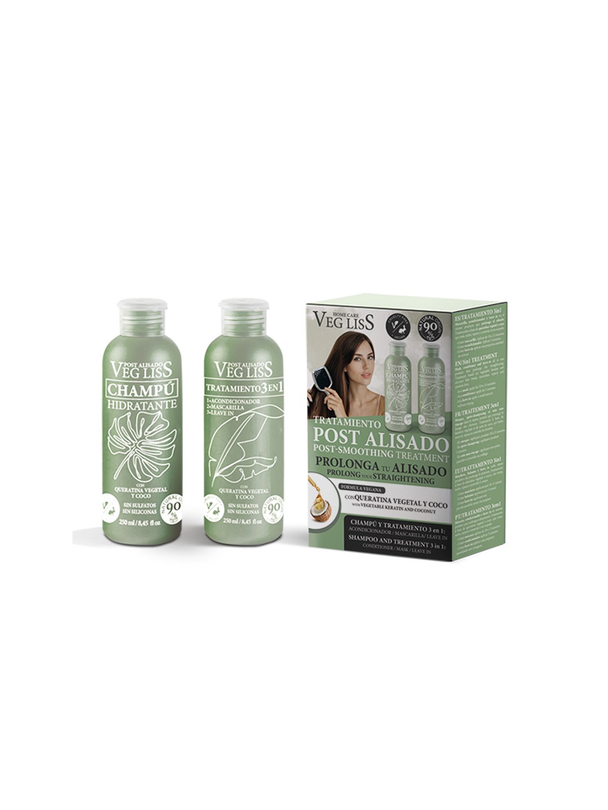 Veg Liss VEG LISS shampoo post-lisciante vegano e trattamento 3 in 1 2 unità unisex