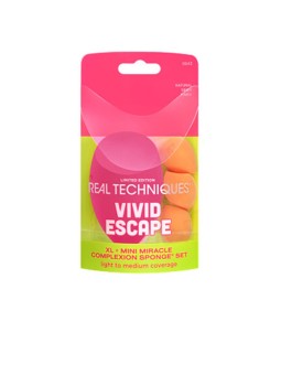 Real Techniques VIVID ESCAPE XL + MINI MIRACLE COMPLEXION SPONGE SET 4 PEZZI unisex