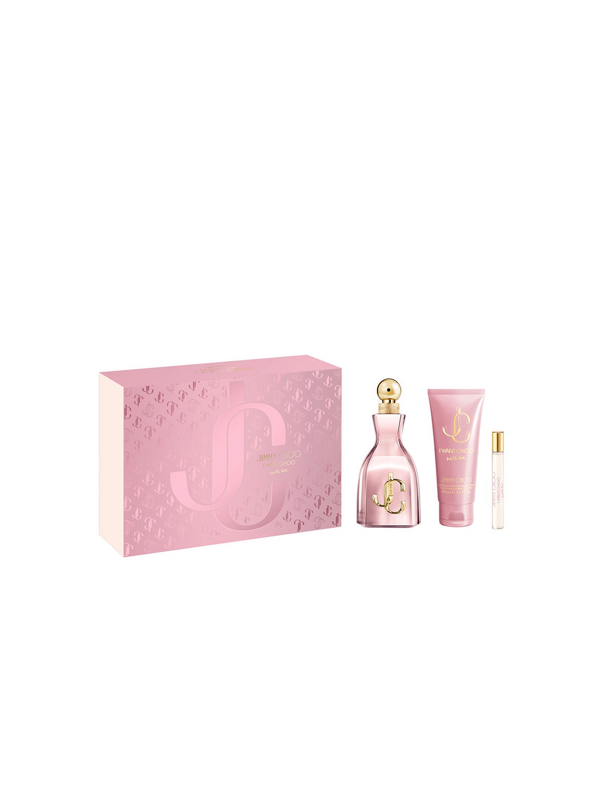 Jimmy Choo VOGLIO CHOO CON AMORE SET 3 pezzi Eau de Parfum spray 100ml + Body lotion 100ml + Eau de Parfum spray 7.5ml unisex