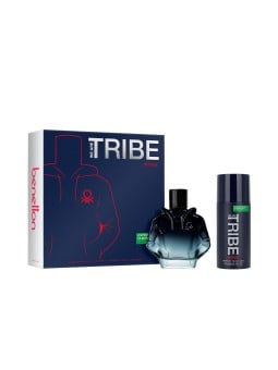 Benetton WE ARE TRIBE INTENSE MEN CASE 2 pcs Eau de Parfum spray 90 ml + deodorant spray 150 ml uomo