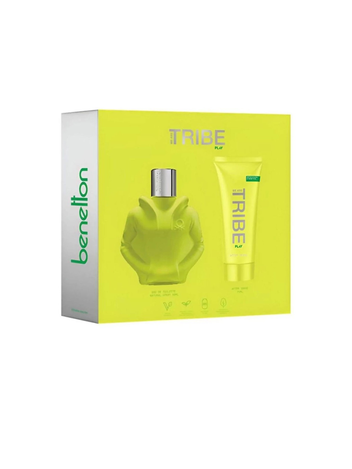 Benetton WE ARE TRIBE PLAY MEN CASE 2 pcs Eau de Toilette spray 90ml + perfumed shower gel 75ml uomo