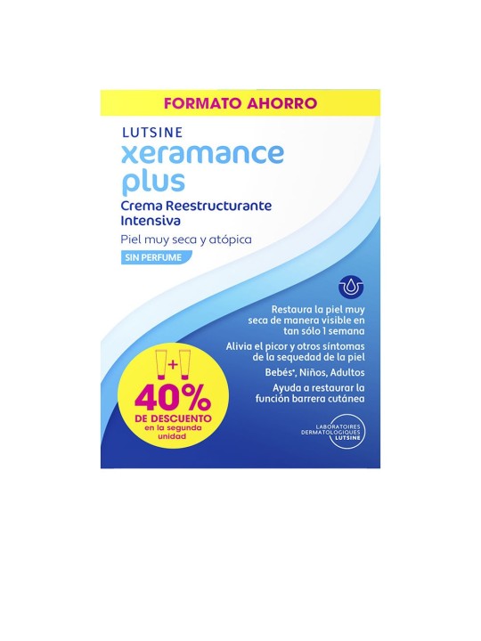 Lutsine E45 XERAMANCE PLUS crema ristrutturante intensiva, confezione da 2 x 100ml unisex