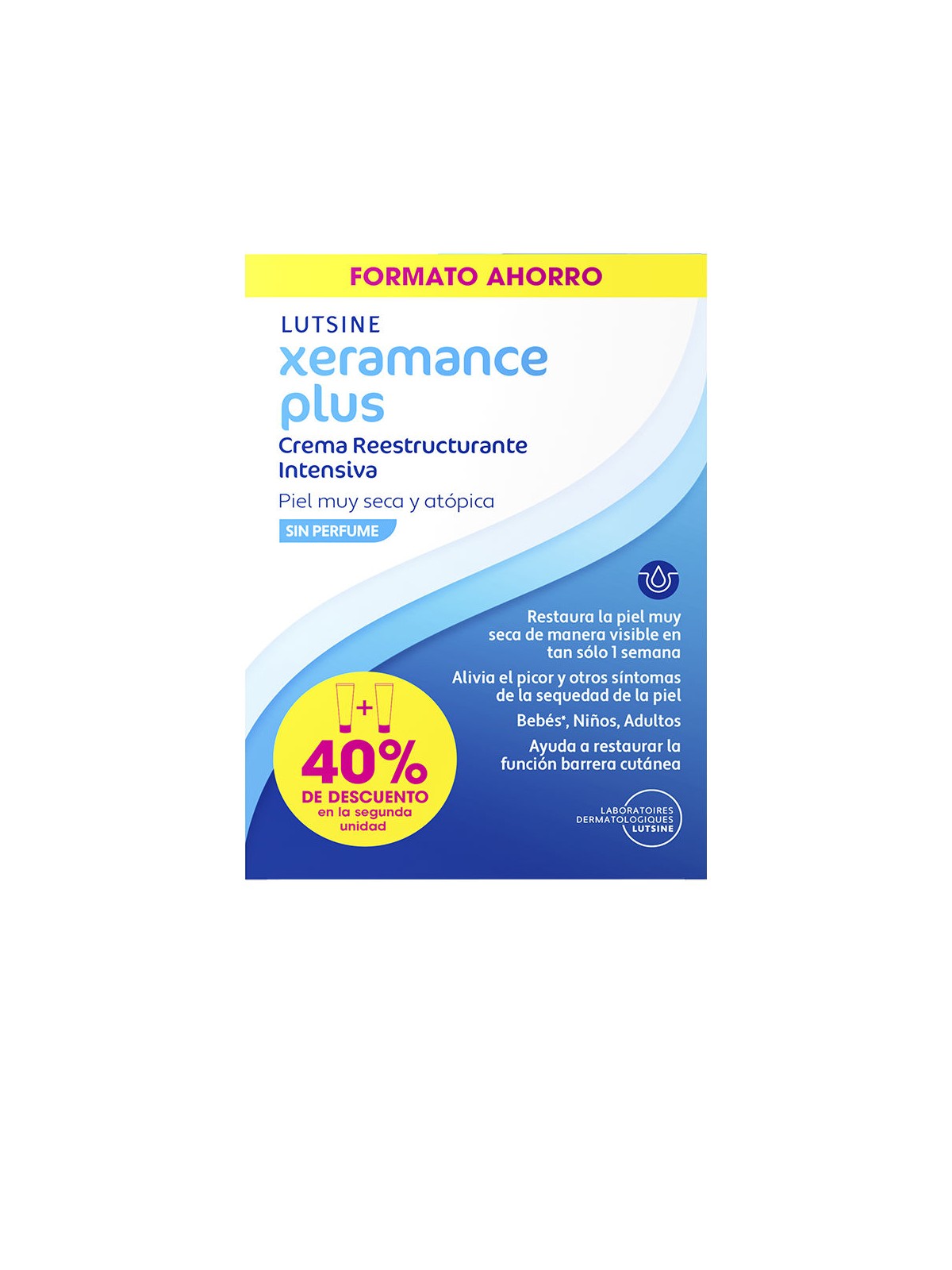 Lutsine E45 XERAMANCE PLUS crema ristrutturante intensiva, confezione da 2 x 100ml unisex