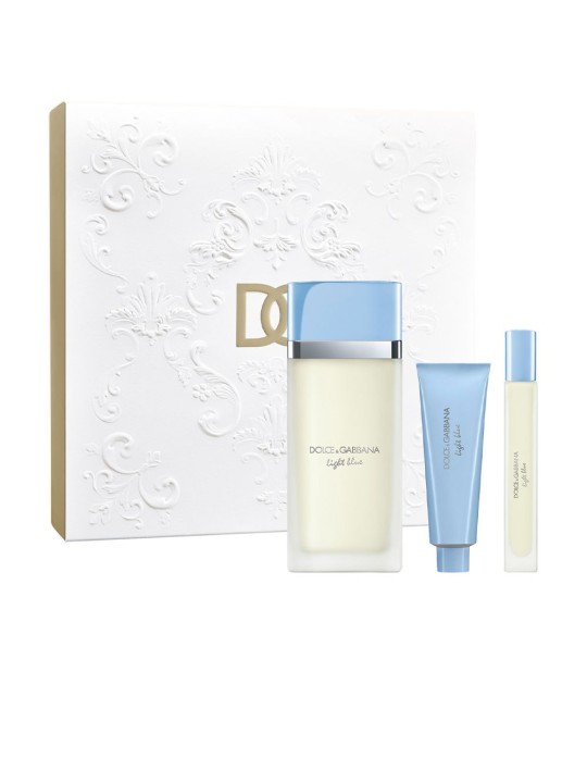 Dolce & Gabbana SET DA DONNA AZZURRA 3 PEZZI Eau de Toilette spray 100ml + Body lotion 50ml + Eau de Toilette spray 10ml donna