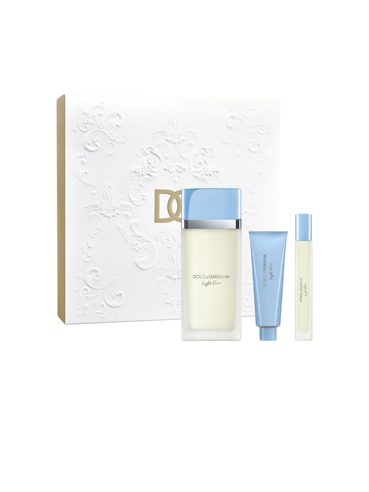Dolce & Gabbana SET DA DONNA AZZURRA 3 PEZZI Eau de Toilette spray 100ml + Body lotion 50ml + Eau de Toilette spray 10ml donna
