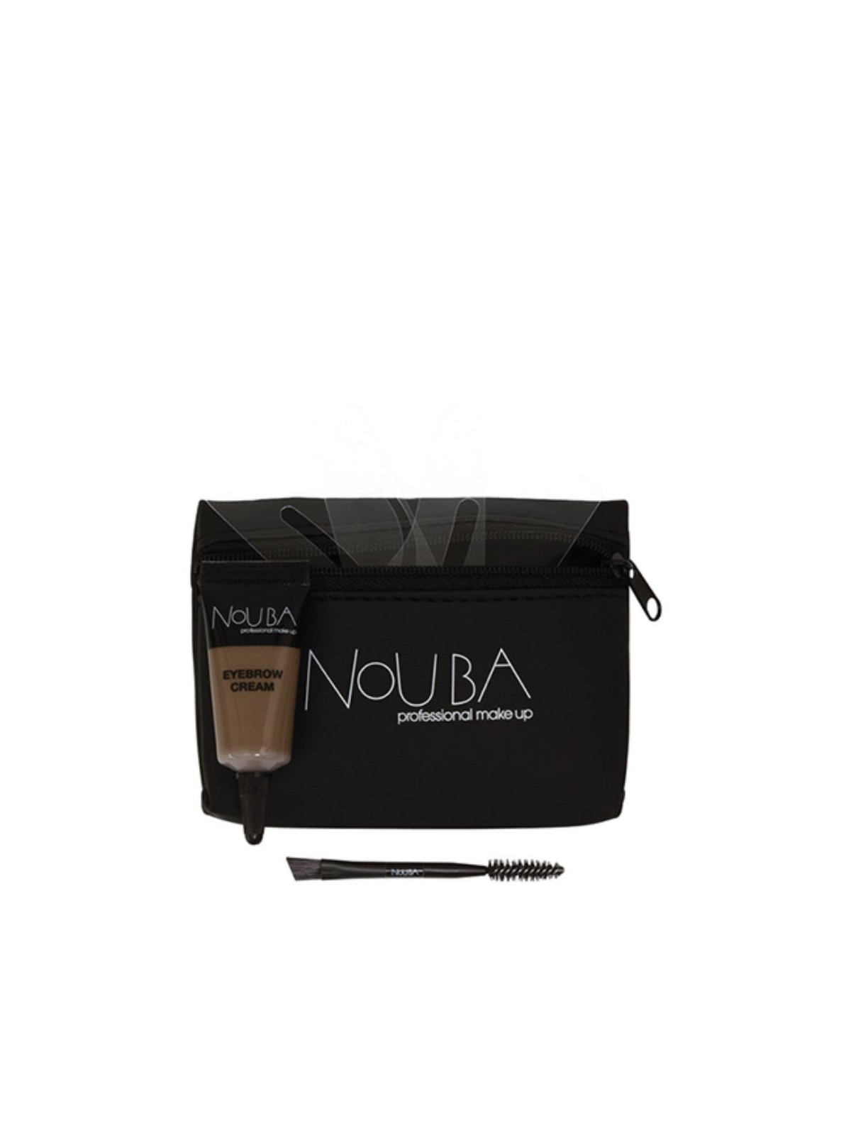 Set Nouba da 15 pezzi: Pennello per sopracciglia Nouba + Gel per sopracciglia Nouba 7ml + Pochette in tessuto nera