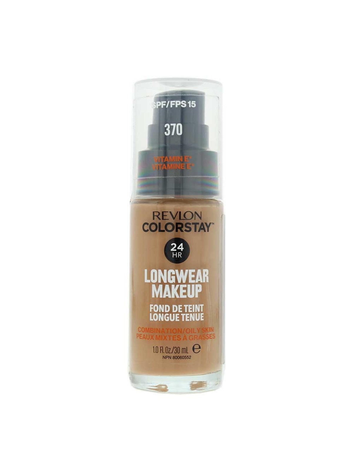 Fondotinta liquido opacizzante Revlon ColorStay 24h 370 Natural Tan SPF15 30ml