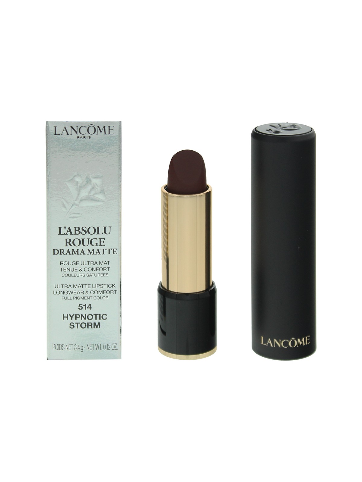Rossetto Lancôme L'Absolu Rouge Drama Matte colore 514 Hypnotic Storm 34 g.