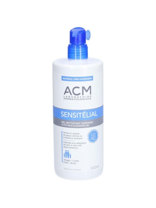 Laboratoire ACM Sensitelial Gel Doccia Detergente per Pelli Sensibili Da Molto Secche a Potenzialmente Atopiche 500ml