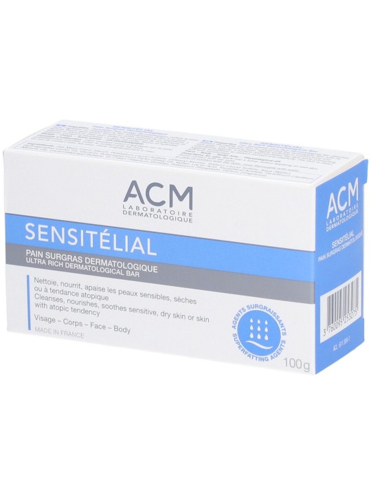 Laboratoire ACM Sensitelial Sapone detergente nutriente per viso e corpo 100 g
